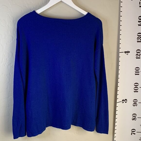 𝅺H&M long sleeve bright blue split hem sweater. Size small runs larger - Picture 7 of 10